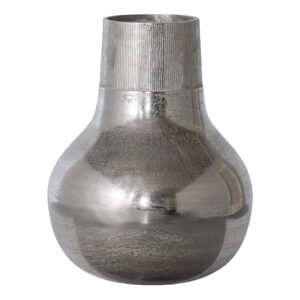 BEPUREHOME Collection vas, rund - silver aluminium