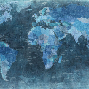 World Map - Blue