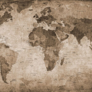 World Map - Brown