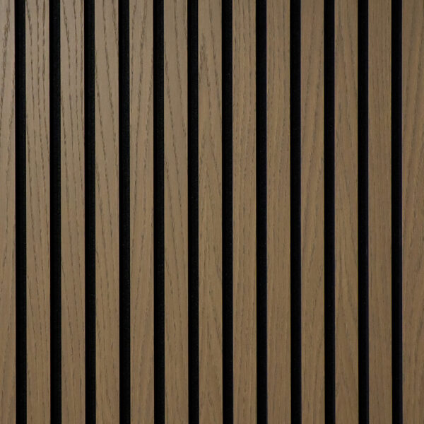 Akustikpanel Wood on wall Ek Gråbrunlackad