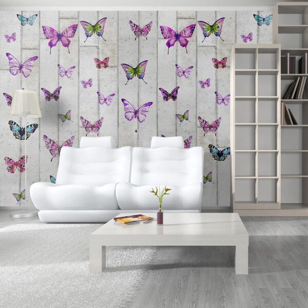 Fototapet - Butterflies and Concrete - 50x1000