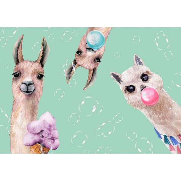 Fototapet - Crazy Llamas - Självhäftande 441x315